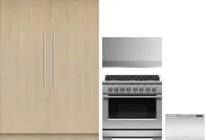 5 Piece Package Includes Refrigerator, Freezer, Range, Hood And Dishwasher